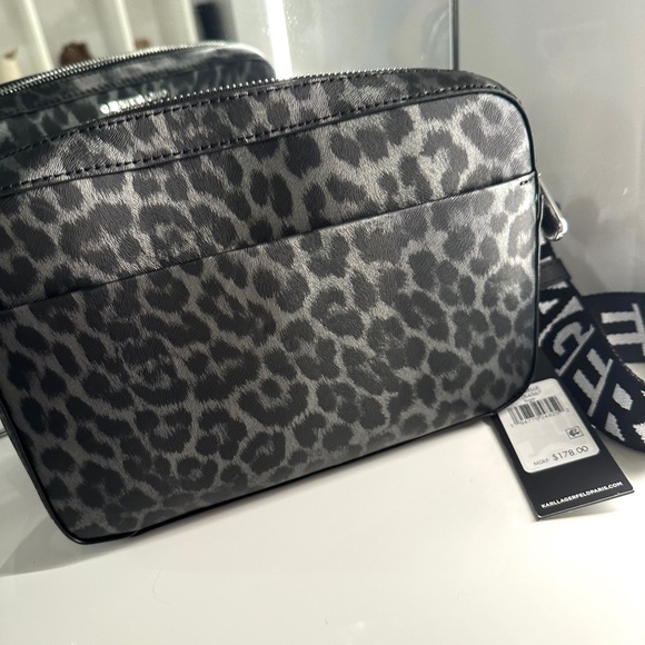 Karl Lagerfeld Leopard Print Camera Bag - Picture 3 of 7